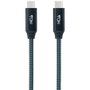 Nanocable Cable USB-C a USB-C 3.2 Gen2x2 de 1,5 m, 20Gbps, 100W, Gris/Negro